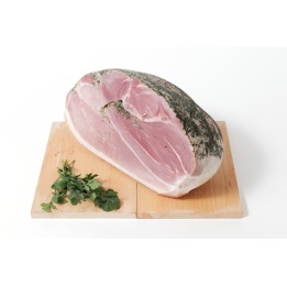 Jambon cuit au torchon à l'ail des ours tranché