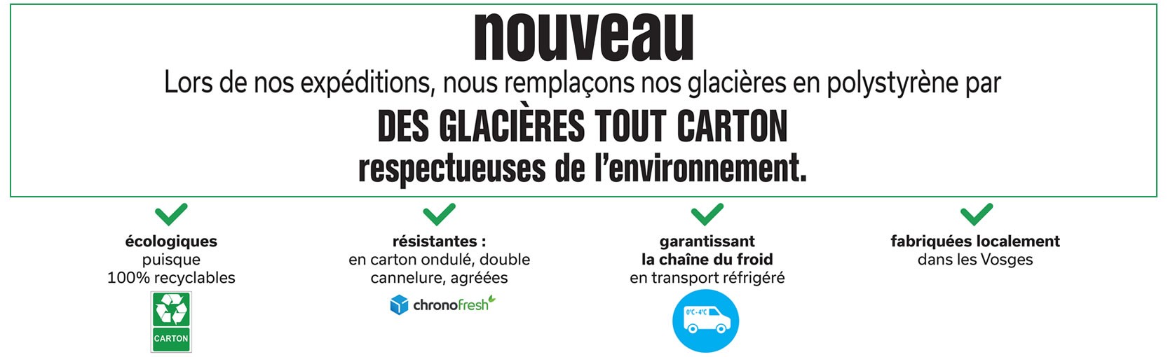 Nouveau - des glacières tout carton