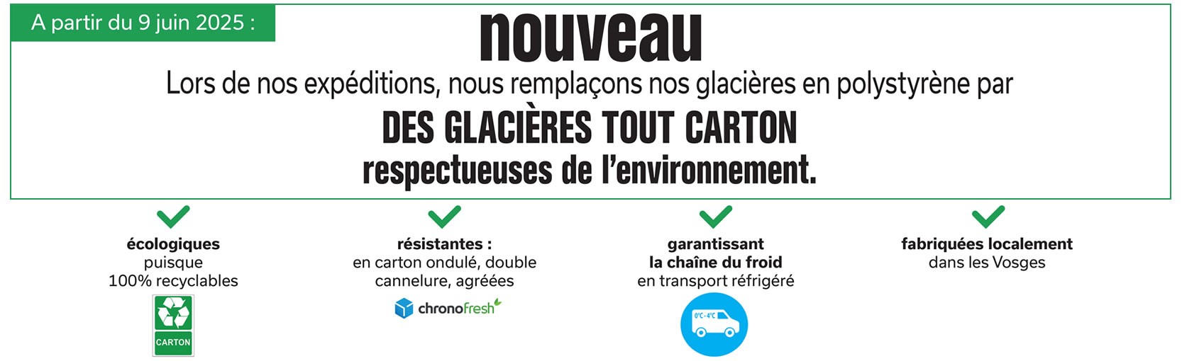 Nouveau - des glacières tout carton